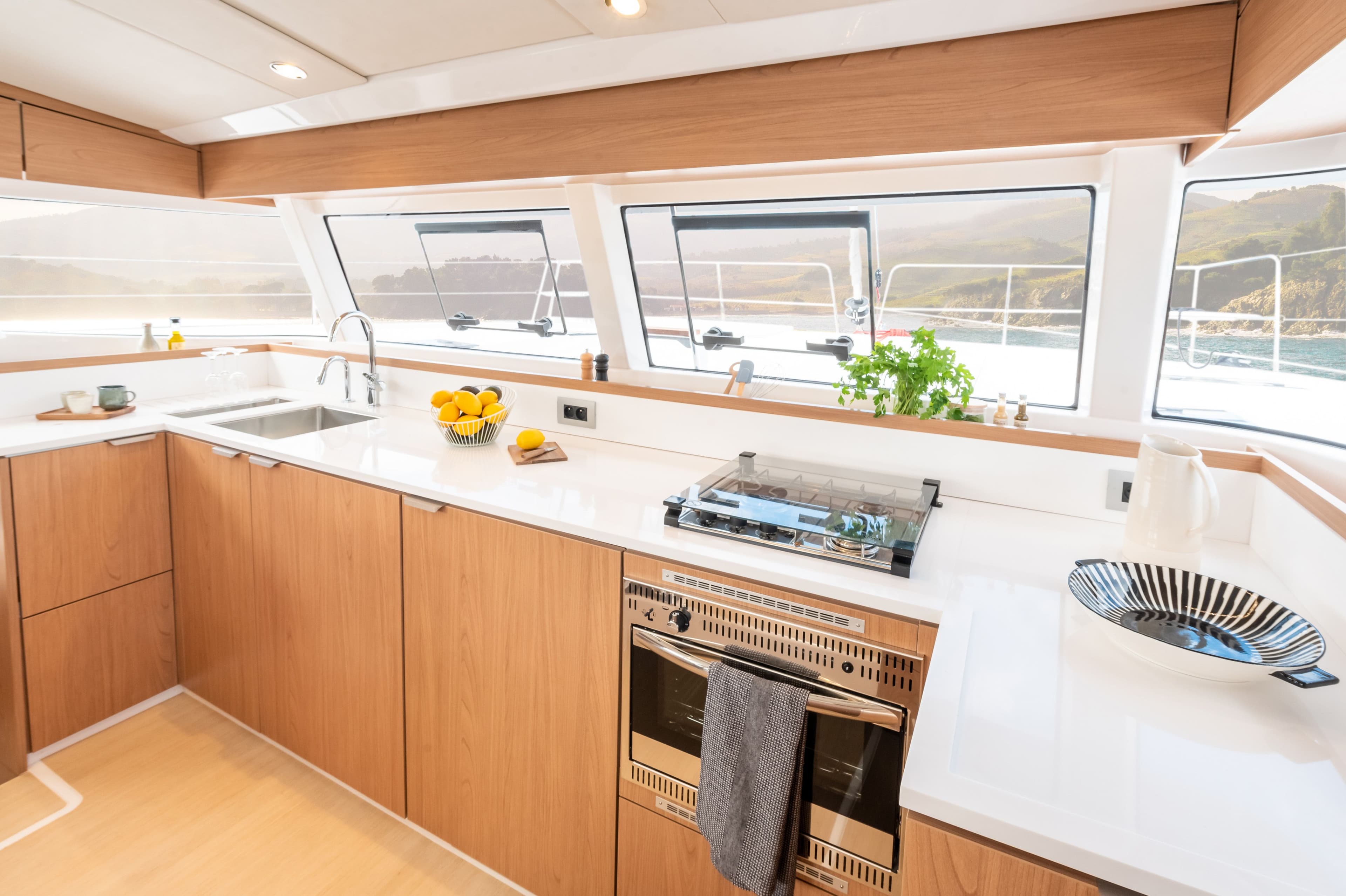 Kitchen with hob and oven
